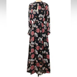 Caractere Maxi Floral Green Dress, New, NWOT Size 2